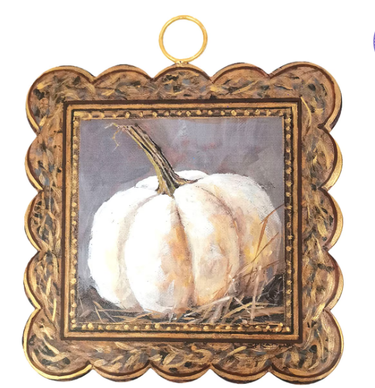 Mini Gallery Scallop Gilded White Pumpkin