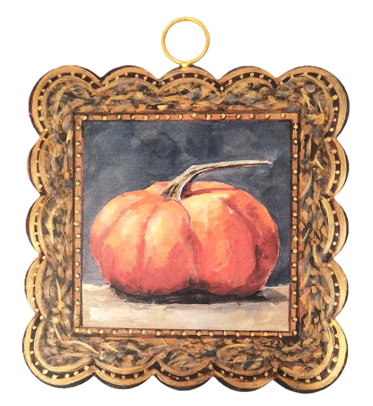 Mini Gallery Scallop Gilded Orange Pumpkin