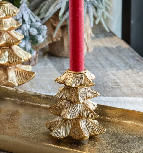 Gold Tree Taper Holder (2 sizes)