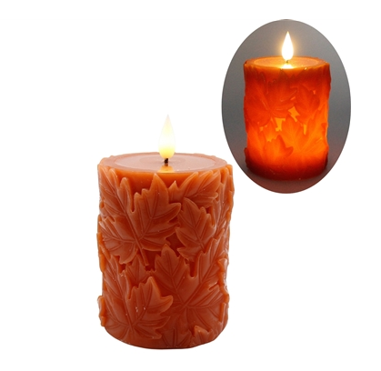 Orange Leaf LED Pillar (2 sizes)