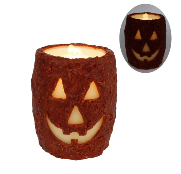 Jack O' Lantern LED Water Fountain Candle (2 sizes)