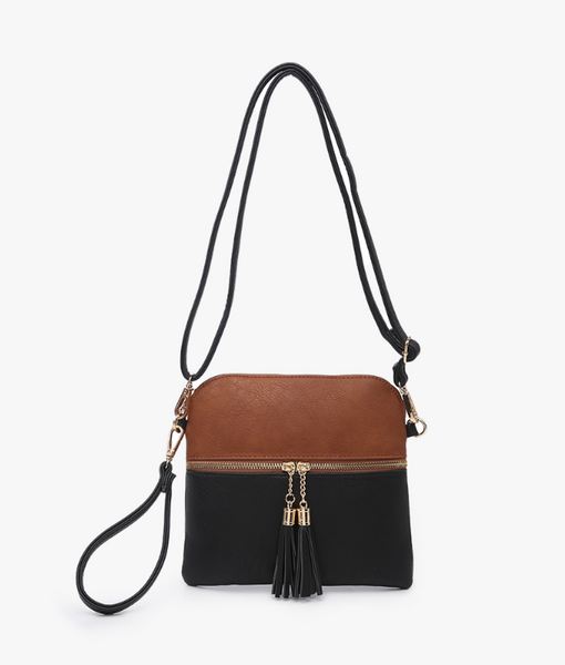 Tara Dual Zip Crossbody (2 colors)