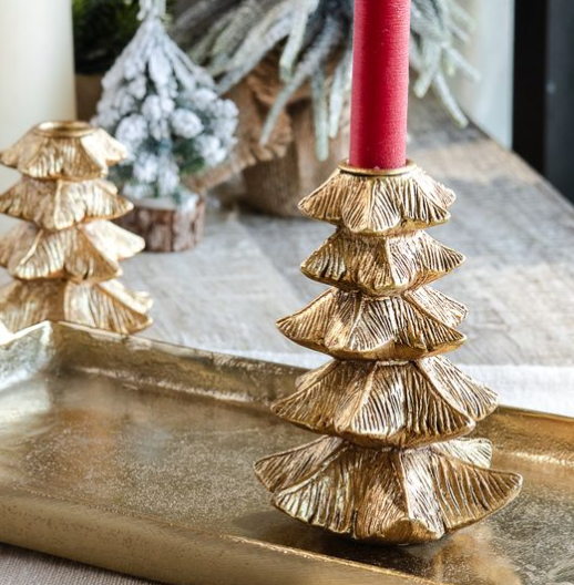 Gold Tree Taper Holder (2 sizes)