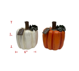 White/Orange Poly Pumpkins