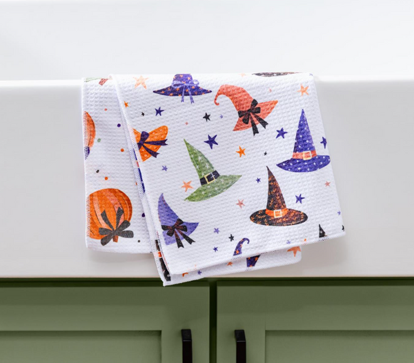 Haunted House Witch Hat Kitchen Towel - Quick Dry