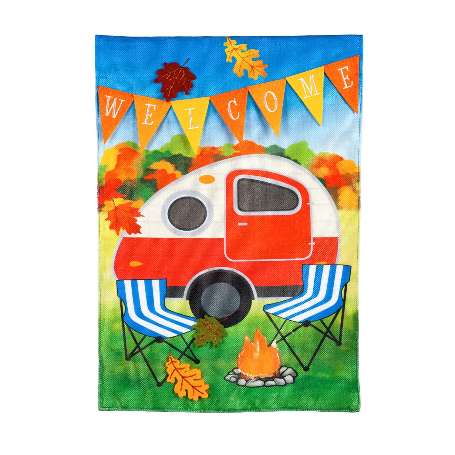 Fall Camper Garden Flag