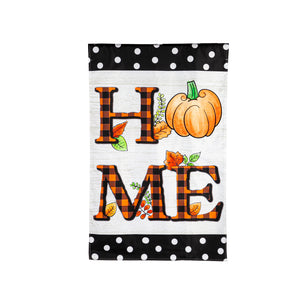 Pumpkin Home House Applique Flag