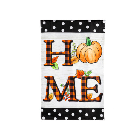Pumpkin Home House Applique Flag