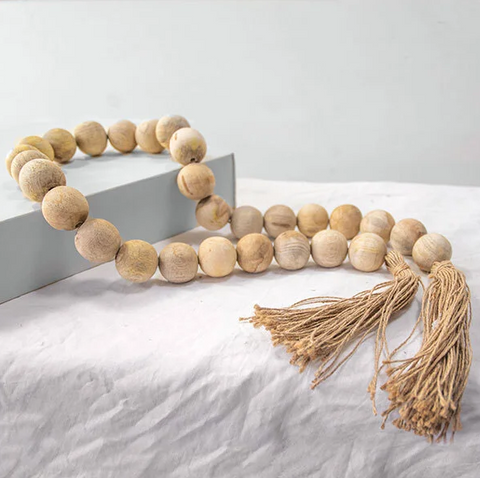 Natural Beads with Tassels