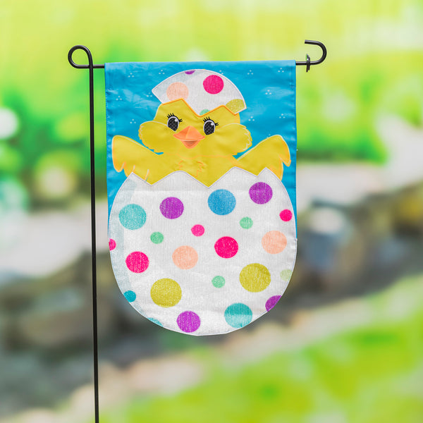 Polka-Dot Easter Egg Garden Applique Flag