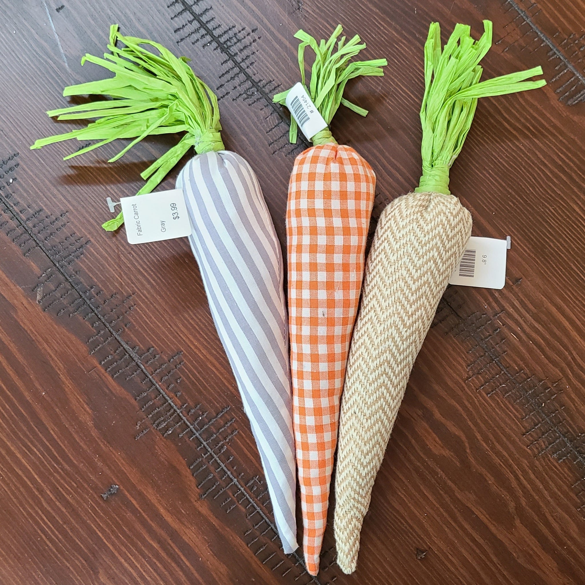 Fabric Carrots (Multiple Colors)
