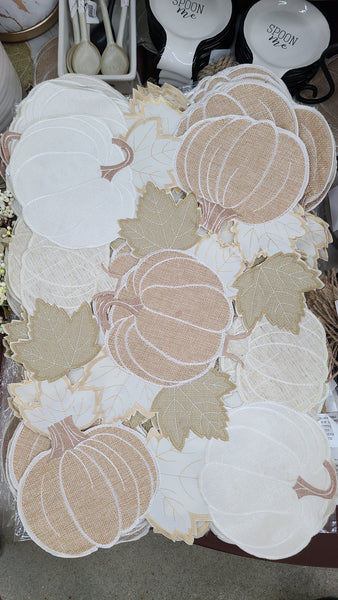 Fabric Harvest Pumpkin Table Collection