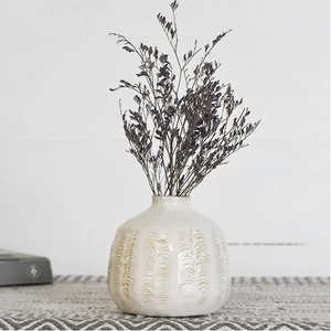 White Pattern Vase