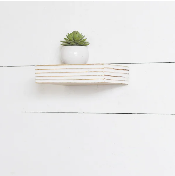 White Wooden Floating Shelf Collection (3 Styles)