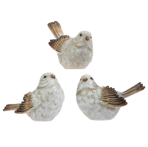 White and Gold Resin Birds (3 Styles)