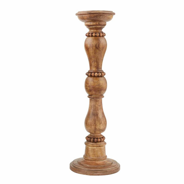 Beaded Wooded Candle Stick