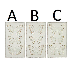 Butterfly Embossed Metal Wall Decor