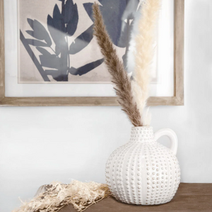 Sand Dot Vase with Handle