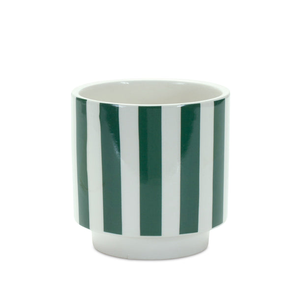 Green and Cream Pot (Two Sizes)