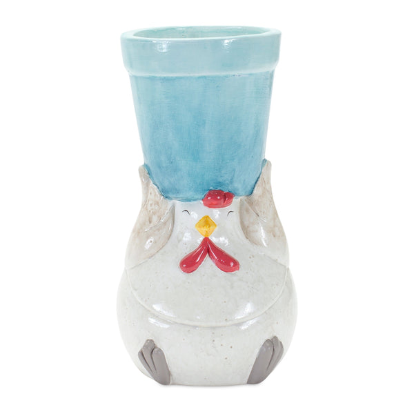 Chicken Holding Planter (Two Colors)