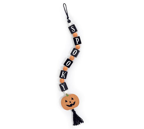 Spooky Beads with Jack-O-Lantern and Tassel Garland