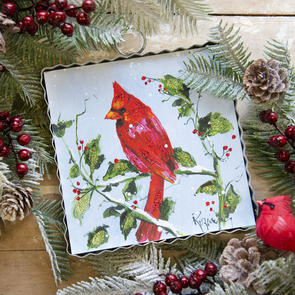 Cardinal & Snowy Branch Gallery Print