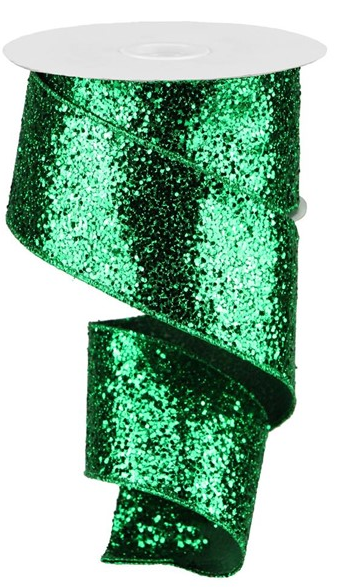 Large Glitter Emerald Green