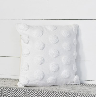 White Dot Accent Pillow