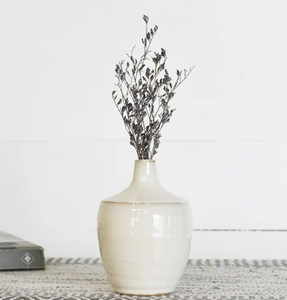 White Skinny Neck Vase
