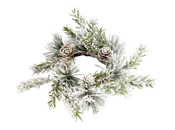 Snowy Pine Candle Ring (2 Sizes)