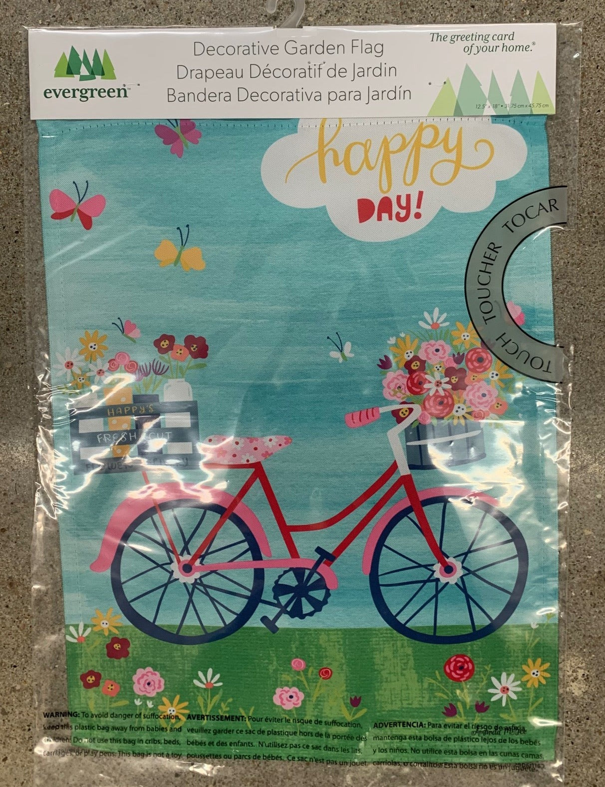 Bike Ride Blooms Garden Suede Flag