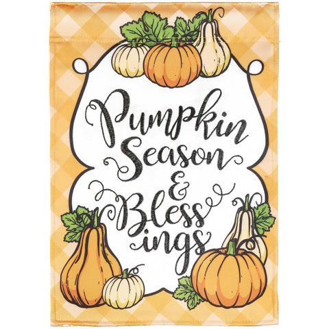 Pumpkin Season & Blessings Flag