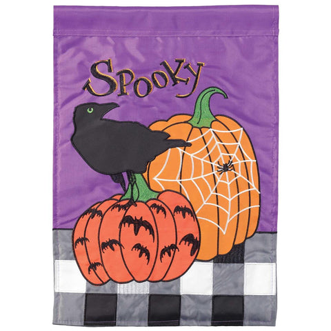 Spooky Pumpkins & Crow Flag