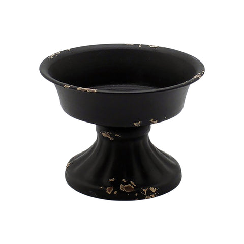 Tall Base Black Metal Goblet