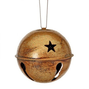 Glitter Metal Antique Bell Ornament (Two Colors)
