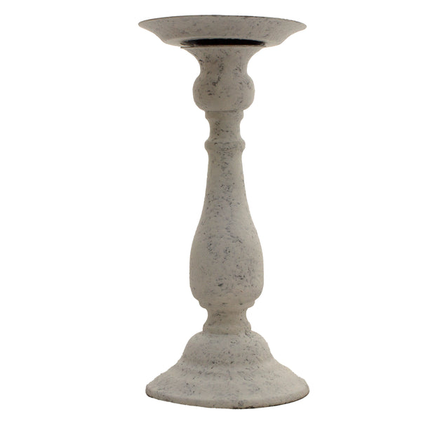 White Metal Candle Holder (2 sizes)