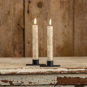 Cream Thick Textured Taper Candle Set (2 sizes)