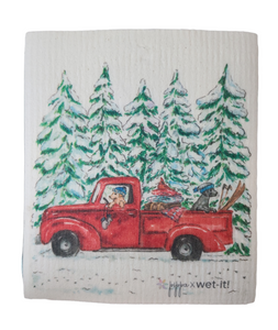 Vintage Winter Swedish Dishcloth