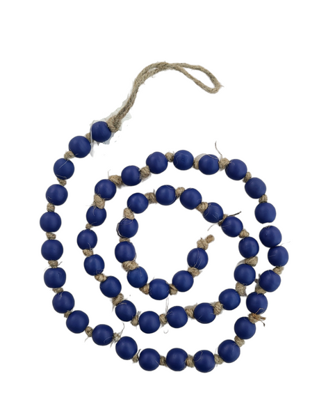 Small Round Wood Bead Garland (Multiple Colors)