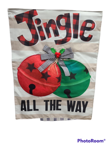 Jingle All the Way Garden Applique Flag