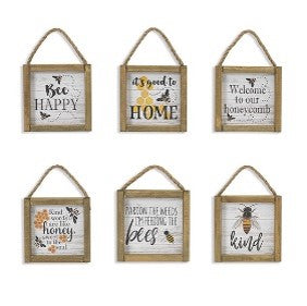 Wooden Bee Wall Signs