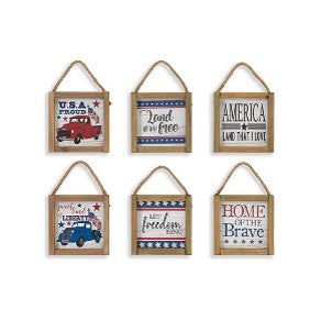 Wooden Americana Wall Hanging Signs (Multiple Styles)