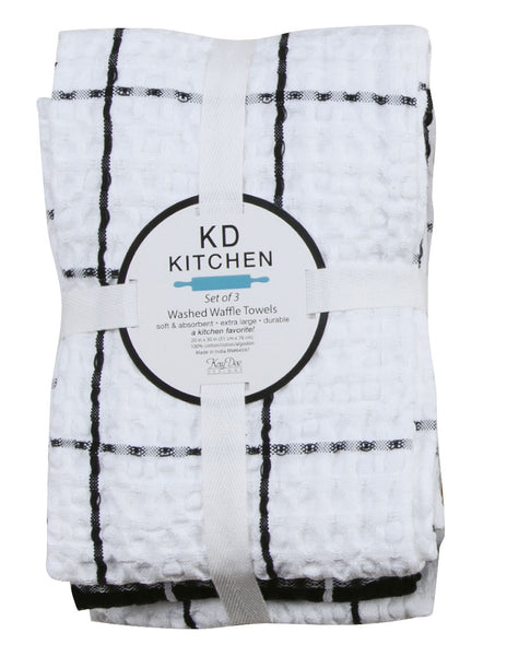 Waffle Knit Kitchen Towels (Multiple Colors)