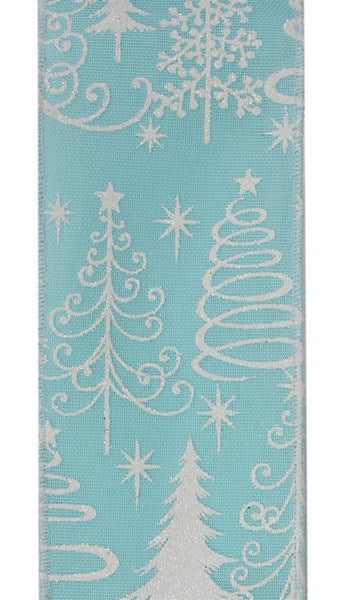 Whimsical Trees on Burlap Ribbon (Two Colors/Sizes)