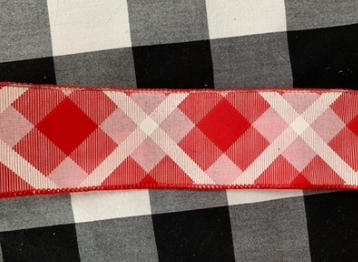 Printed Plaid on Royal Ribbon