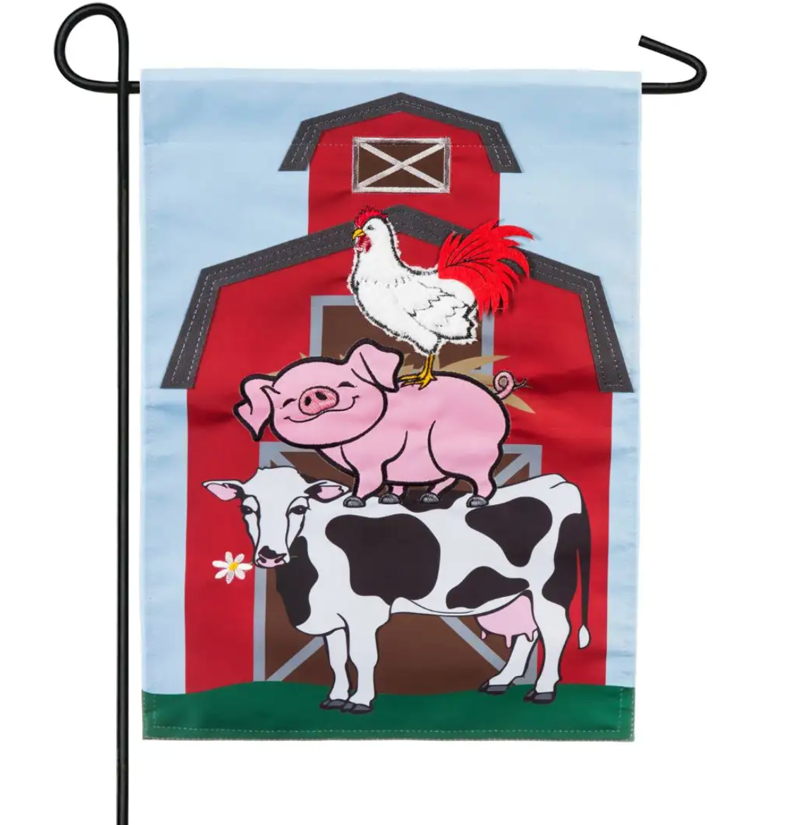 Stacked Farm Animals Flag