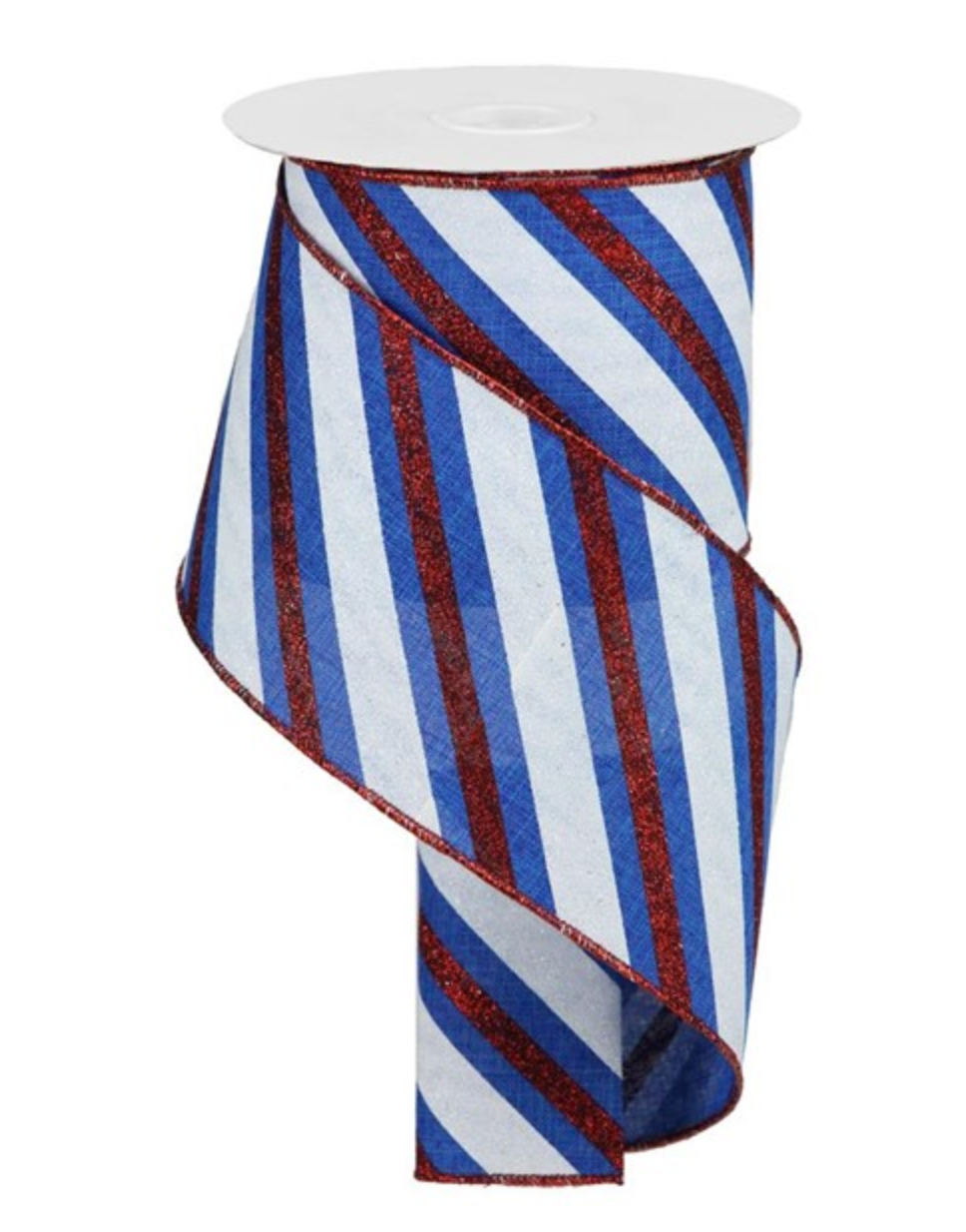 Red/White/Blue Diagonal Glitter Stripe