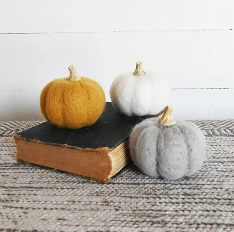 Fall Wool Pumpkins