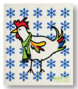 Frosted Rooster Swedish Dishcloth