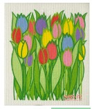 Tulip Field Swedish Dishcloth